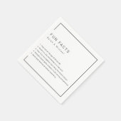 おもしろいファクトモダンシック・ミニマ結婚リスト スタンダードカクテルナプキン (角)