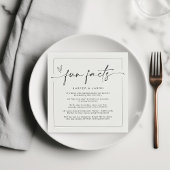 おもしろいファクトモダンシック・ミニマ結婚リスト スタンダードカクテルナプキン