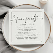 おもしろいファクトモダンシック・ミニマ結婚リスト スタンダードカクテルナプキン