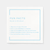 おもしろいファクトモダンシック・ミニマ結婚リスト スタンダードカクテルナプキン (正面)