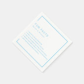 おもしろいファクトモダンシック・ミニマ結婚リスト スタンダードカクテルナプキン (角)