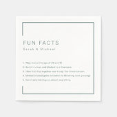 おもしろいファクトモダンシック・ミニマ結婚リスト スタンダードカクテルナプキン (正面)