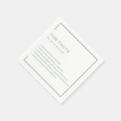 おもしろいファクトモダンシック・ミニマ結婚リスト スタンダードカクテルナプキン (角)