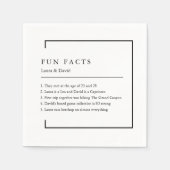 おもしろいファクトモダンシック・ミニマ結婚リスト スタンダードカクテルナプキン (正面)