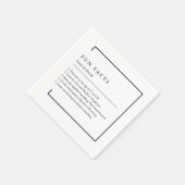 おもしろいファクトモダンシック・ミニマ結婚リスト スタンダードカクテルナプキン (角)