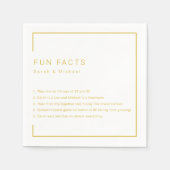 おもしろいファクトモダンシック・ミニマ結婚リスト スタンダードカクテルナプキン (正面)