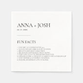 おもしろいファクトモダンタイポグラフィウェディングパーティナプキンス スタンダードカクテルナプキン (正面)