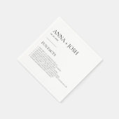 おもしろいファクトモダンタイポグラフィウェディングパーティナプキンス スタンダードカクテルナプキン (角)
