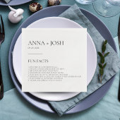 おもしろいファクトモダンタイポグラフィウェディングパーティナプキンス スタンダードカクテルナプキン