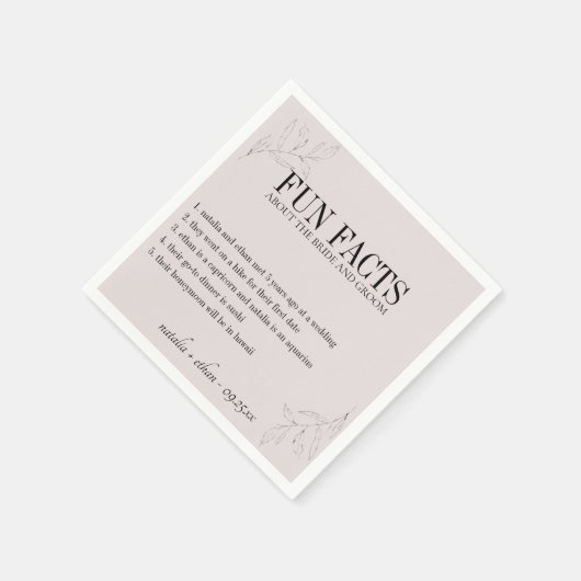 おもしろいファクトモダンフローラパーソナライズされた スタンダードカクテルナプキン