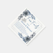 おもしろいファクトモダンフローラ結婚のナプキン スタンダードカクテルナプキン (角)