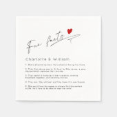 おもしろいファクトモダンミニマル結婚リストスクリプト スタンダードカクテルナプキン (正面)