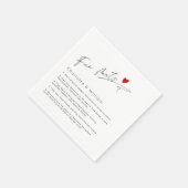 おもしろいファクトモダンミニマル結婚リストスクリプト スタンダードカクテルナプキン (角)