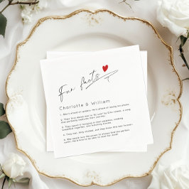 おもしろいファクトモダンミニマル結婚リストスクリプト スタンダードカクテルナプキン