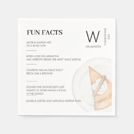 おもしろいファクトモノグラムのカボチャのパイ感謝祭 スタンダードカクテルナプキン