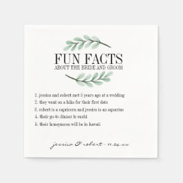 おもしろいファクトユーカリパーソナライズされた枝 スタンダードカクテルナプキン