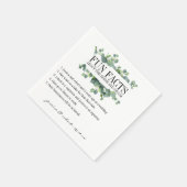 おもしろいファクトユーカリパーソナライズされた葉 スタンダードカクテルナプキン (角)