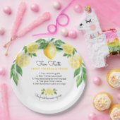 おもしろいファクトレモンブライダルシャワー紙プレート ペーパープレート (パーティー)