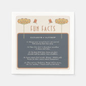 おもしろいファクトヴィンテージトンフライオレンジ色パーティー スタンダードカクテルナプキン (正面)