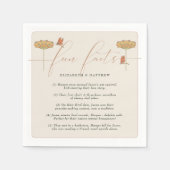 おもしろいファクトヴィンテージトンフライオレンジ色パーティー スタンダードカクテルナプキン (正面)