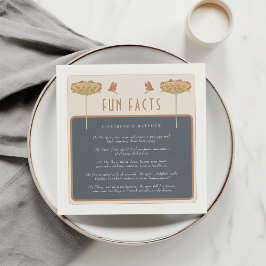 おもしろいファクトヴィンテージトンフライオレンジ色パーティー スタンダードカクテルナプキン