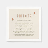 おもしろいファクトヴィンテージトンフライオレンジ色パーティー スタンダードカクテルナプキン (正面)