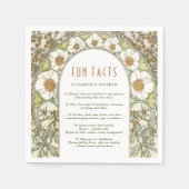 おもしろいファクトヴィンテージ結婚アールヌーボー スタンダードカクテルナプキン (正面)