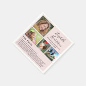 おもしろいファクト写真ピンク卒業ナプキン スタンダードカクテルナプキン (角)