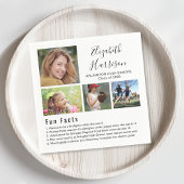 おもしろいファクト写真卒業ナプキン スタンダードカクテルナプキン