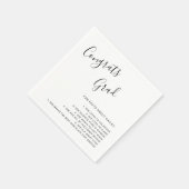 おもしろいファクト卒業シンプル スタンダードカクテルナプキン (角)