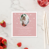 おもしろいファクト大学院スターズピンク写真卒業 スタンダードカクテルナプキン (インサイチュ)