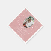 おもしろいファクト大学院スターズピンク写真卒業 スタンダードカクテルナプキン (角)