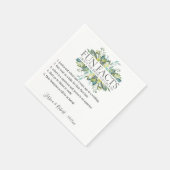 おもしろいファクト庭園のパーソナライズされた葉 スタンダードカクテルナプキン (角)