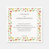 おもしろいファクト春チューリップボホフローラ結婚ズナプキンス スタンダードカクテルナプキン (正面)