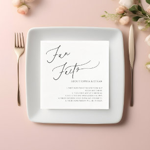 おもしろいファクト書結婚道の白 スタンダードカクテルナプキン