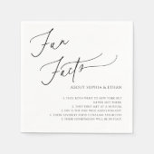 おもしろいファクト書結婚道の白 スタンダードカクテルナプキン (正面)