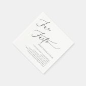 おもしろいファクト書結婚道の白 スタンダードカクテルナプキン (角)