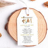 おもしろいファクト漁師のダービーベイビーシャワーありがとう ギフトタグ