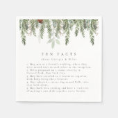 おもしろいファクト結婚ホリデーパーソナライズされた スタンダードカクテルナプキン (正面)