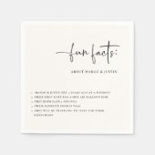 おもしろいファクト結婚ミニマリスト スタンダードカクテルナプキン (正面)