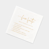 おもしろいファクト結婚ミニマリスト 箔ナプキン (左)