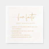 おもしろいファクト結婚ミニマリスト 箔ナプキン (正面)