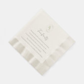 おもしろいファクト緑フローラモノグラム結婚ズ 縁ありランチョンナプキン (角)