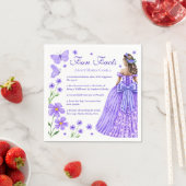 おもしろいファクト薄紫パープルキンセニェラフローラ スタンダードカクテルナプキン (インサイチュ)