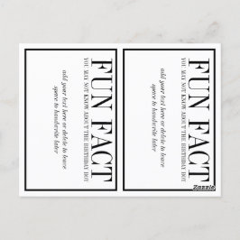 おもしろいファクト誕生日パーティーの装飾バルーンラベル ポストカード