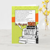 おもしろいファクト誕生日- 1981年の生活費 カード (黄色い花)