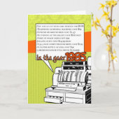 おもしろいファクト誕生日- 1985年の生活費 カード (黄色い花)