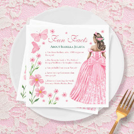 おもしろいファクト赤面ピンクキンチェニェラフローラ スタンダードカクテルナプキン