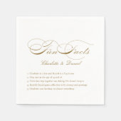 おもしろいファクト金ゴールドクラシックヴィンテージス結婚クリプト スタンダードカクテルナプキン (正面)