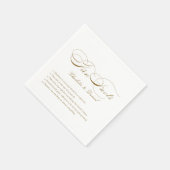 おもしろいファクト金ゴールドクラシックヴィンテージス結婚クリプト スタンダードカクテルナプキン (角)